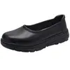 Zapatos de Enfermera de Color Sólido Calados para el Trabajo con Suelas Suaves, Transpirables y Cómodos para los Pies, Zapatos Casuales de Cuero de Verano para Mujer de Hospital, Tai Chi Transpirables