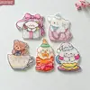 Broche de Animal Lindo Coreano de Dibujos Animados de Acrílico Insignia de Oso Colgante para Bolsa Accesorios de Parche para Joyería