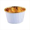 Empaque para Hornear Resistente a Altas Temperaturas Base Dorada y Plateada Blanca para Pastel Taza con Borde Enrollado Papel para Mafen Mafen Mesa de Postres