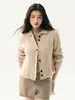 26 Nuevo Suéter de Cachemir de Otoño para Mujer, Ajuste Relajado, Cuello Polo, Adornado con Borlas, Cárdigan Abierto de Punto Trenzado