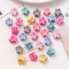 Pinza para el pelo de dibujos animados para niños Pinza para el pelo Macaron Mini Pinza de Conejo Flor Escarchada Lindos Accesorios para el pelo tamaño pequeño Pinza