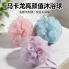 Esfera macia grande para banho em PE, flor de espuma para banho, esfoliante de costas, esfoliante doméstico para banho, rede de espuma, bola de flor de banho macaron