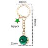 Llavero con colgante de luna y estrella azul de fantasía transfronteriza, accesorio de metal europeo y americano para parejas