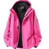 Chaqueta Tres en Uno Luo Duo Nueva Otoño e Invierno Forro de Plumas Chaqueta de Esquí Senderismo al Aire Libre Cortavientos Chaqueta Cálida
