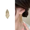 Novos Brincos de Franja com Diamantes Cintilantes Estilo Coreano Exquisitos e Luxuosos, Brincos de Prata Únicos e Deslumbrantes, Acessórios de Orelha Exagerados de Nicho de Luxo Leve
