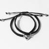 Pulsera de pareja de succión con hebilla magnética de amor de aleación de estilo simple, cuerda tejida a mano, joyería europea y americana BR1230