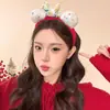Diadema de Peluche Roja Festiva con Cabeza de Pony para Mujer, Decoración de Año Nuevo, Accesorio Versátil para el Cabello de Uso Diario