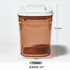 Frasco Cuadrado Sellado a Presión Cocina Azúcar Blanco Grano Frasco de Almacenamiento Plástico Dulces Transparente Frasco de Almacenamiento de Alimentos