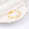 Pulsera de acero de titanio de comercio exterior transfronterizo, pulsera de moda para mujer, pulsera sencilla, pulsera de lujo que no se decolora, disponible al por mayor