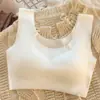 Versión de Calidad en Stock con Sello, Sujetador de Seda de Hielo sin Costuras para Estudiantes, Inalámbrico, Push-Up, Transpirable