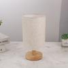 Lámpara de Mesa Decorativa de Tela y Madera Maciza Escandinava al por Mayor Personalizada, Lámpara de Noche Creativa con Calcomanía para Estudio, Adornos