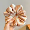 Scrunchie lenço quadrado estilo pastoral francês para meninas e crianças, elástico de cabelo doce com laço para coques, acessório de cabelo