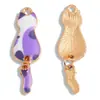 10 Joyería de Aleación con Estampado de Goteo de Aceite para Venta al por Mayor Accesorios Colgante de Gato Lindo Accesorios para Pulsera Llavero Colgante