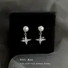 Brincos Personalizados de Zircônia Estrela Doces e Descolados, Design Simples de Duas Formas de Usar, Brincos de Pérola, Brincos Elegantes, De Alta Qualidade