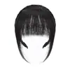Peruca com Franja para Mulheres, Cabelo Artificial para Cobrir Cabelos Brancos, Redutora de Idade, Tranças Antiderrapantes, Peruca de Peça Única para Testa Natural com Franja