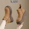 Versión de Piel de Vaca de Botas Martin para Mujer, Botines de Suela Gruesa que Aumentan la Altura Estilo Birkenstock, Nuevos Botines Chelsea para Otoño e Invierno 2026