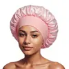 Touca de Cetim de Alta Elasticidade de Aba Larga Transfronteiriça da Amazon Chapéu para Cuidados com o Cabelo de Salão de Beleza Feminino Chapéu para Pós-parto Quimioterapia