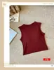 Camisola Estilo Desejo Puro em Tecido Escovado com Bojos de Látex, Decote Meia-Lua, Estilo de Hong Kong de Alta Qualidade, Clareamento, Sem Mangas, Colete Quente para Mulheres