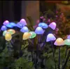 Lámpara de Hongo de Energía Solar Lámpara de Atmósfera para Paisajismo de Patio Exterior Lámpara Colorida para Jardín Balcón Decoración de Césped Lámpara de Hongo Impermeable