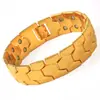 Popular Pulseira Hexagonal Esférica para Homens, Magnética Quatro-em-Um Versão Larga Pulseira Magnética de Duas Fileiras, Pulseira Masculina Destacável