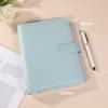 Cuaderno A6 de Piel PU Carpeta Libro de Presupuesto Recargable Hojas Sueltas Planificador Almacenamiento Serie Color Macarrón