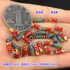 Plata de Ley S925 Chapada en Oro Cuentas Cilíndricas de Pez Koi Azul Quemado Cuerda de Cristal para la Mano Cuerda Tejida a Mano Collar Accesorios DIY
