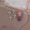 Arte de Unha Cruzada de Novo Produto Transfronteiriço Joia de Liga de Metal Estilo Punk Retrô Diamante Tridimensional Unha com Diamante Venda por Atacado