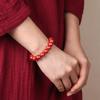 Pulsera de cinabrio de alto contenido para hombre y mujer pulsera de arena de emperador artículos genuinos naturales para mujer círculo de cuentas de transferencia de mineral en bruto año de nacimiento