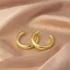 Pendientes de Aro Grandes Lisos con Pasador de Plata S925 para Mujer, Pendientes de Botón Minimalistas de Lujo Ligero de Gama Alta, Pendientes de Aro con Personalidad para Mujeres con Rostros Redondos o Cuadrados