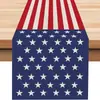 Camino de Mesa Americano para el Día de la Independencia Más Vendido Transfronterizo, Decoración del Día Nacional, Mantel para Mesa de Cocina del Hogar, Mantel para Mesa de Café de la Sala de Estar