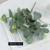Simulación Transfronteriza 5 Tenedores Eucalipto Dinero Yesen Hogar Paisaje Pequeño Fresco Decoración Flor Planta de Simulación Hojas