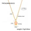 Joyería para Niños Xinyixinxin de Acero Inoxidable Piruleta Anillo Gota de Aceite Aretes Pulsera Collar Set Chapado en Oro Real de 18K