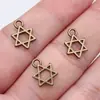 13x 10mm 0.3g multicolor Accesorios de joyería vintage populares europeos y americanos Colgante de estrella de seis puntas popular europeo y americano