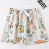 Calça de pijama de algodão e seda nova, feminina, fina, estampada, solta, para o verão, para mulheres grávidas, plus size, calça casual
