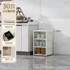 Armário Elevado com Tampa Flip-top Armário para Espaço Vazio na Cozinha Sala de Estar Rack de Armazenamento para Espaços Estreitos Domésticos Banheiro Armário para Armazenamento em Espaços Vazios