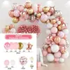 Conjunto de Corrente de Balões Coloridos Macaron Transfronteiriça Decoração de Aniversário Festa Evento Decoração de Casamento Corrente de Balões
