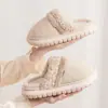 Liquidación Zapatillas de Algodón con Suela Gruesa Jialiya para Otoño e Invierno, Antideslizantes, Forradas de Felpa, Cálidas, de Talón Cerrado, Zapatos de Algodón para Exteriores para Hombre