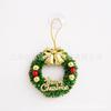 Mini adornos navideños de guirnalda, adornos navideños para fiestas, colgante para mochila, llavero, colgante, venta al por mayor.