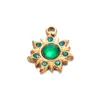 Colgante de girasol de acero inoxidable estilo ins europeo y americano, circonita con chapa de color, accesorios de joyería hechos a mano para bricolaje