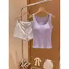 Conjunto de Pijama Camisola Dopamina Multicor Estilo Coreano para Mulheres Verão 2026 Novo Conjunto de Roupa para Casa com Shorts Listrado