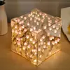 Luz Noturna Cubo Floral de Natal Lâmpada de Atmosfera Presente de Dia dos Namorados Aniversário Feito à Mão DIY Presente Criativo