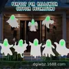 Placas de Chão para Pátio de Halloween, Placas de Chão Luminosas de Fantasma para Pendurar em Árvores na Varanda Externa, Suprimentos de Decoração para Atmosfera Festiva