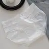 Ropa interior de mujer con ribete de oreja de madera, lazo hueco, jacquard, ropa interior de niña, 10A, antibacteriana, entrepierna extendida, estudiante