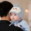 Gorro para bebé para otoño e invierno, cálido y a prueba de viento, protege la fontanela, adecuado para niños y niñas, lindo gorrito para bebé con protección para las orejas