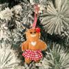 En stock Nuevo colgante de alce de fieltro para árbol de Navidad, decoraciones creativas navideñas, decoración de cervatillo y hombre de jengibre.