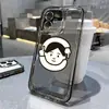 Funda con Gesto Giratorio Adecuada para iPhone 17 Pro Max Space Phone Funda Protectora Apple 16 Transparente 14/15 Nicho