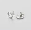 Exquisitos pendientes con hebilla de oreja de mariposa pequeña, diseño de temperamento simple, pendientes de diamantes, nuevos pendientes de explosión 2024