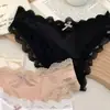 Dropshipping Novo Estilo Calcinhas de Cetim Sedoso com Renda, Fio Dental Sexy de Verão Finos Respiráveis de Cintura Baixa Levanta Bumbum para Mulheres