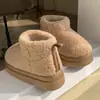 Pantuflas de Algodón Fáciles de Poner, Forradas de Felpa, Botas de Nieve de Suela Gruesa, Botas para Mujer, Ins de Invierno, Zapatos de Algodón Versátiles y Cálidos de Caña Corta para que las Mujeres los Usen Afuera