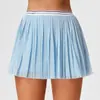 Traje Deportivo Transfronterizo para Mujer, de Manga Corta, Ligero, Transpirable, Polo Ajustado, Falda de Tenis Adelgazante para Fitness
